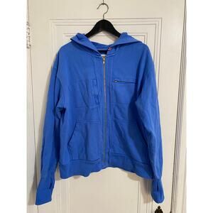 Adv3nture Blue Zip-Up Hoodie Sweatshirt Size XL